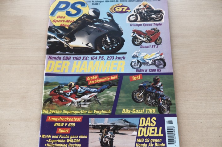 Deckblatt PS Sport Motorrad (08/1996)
